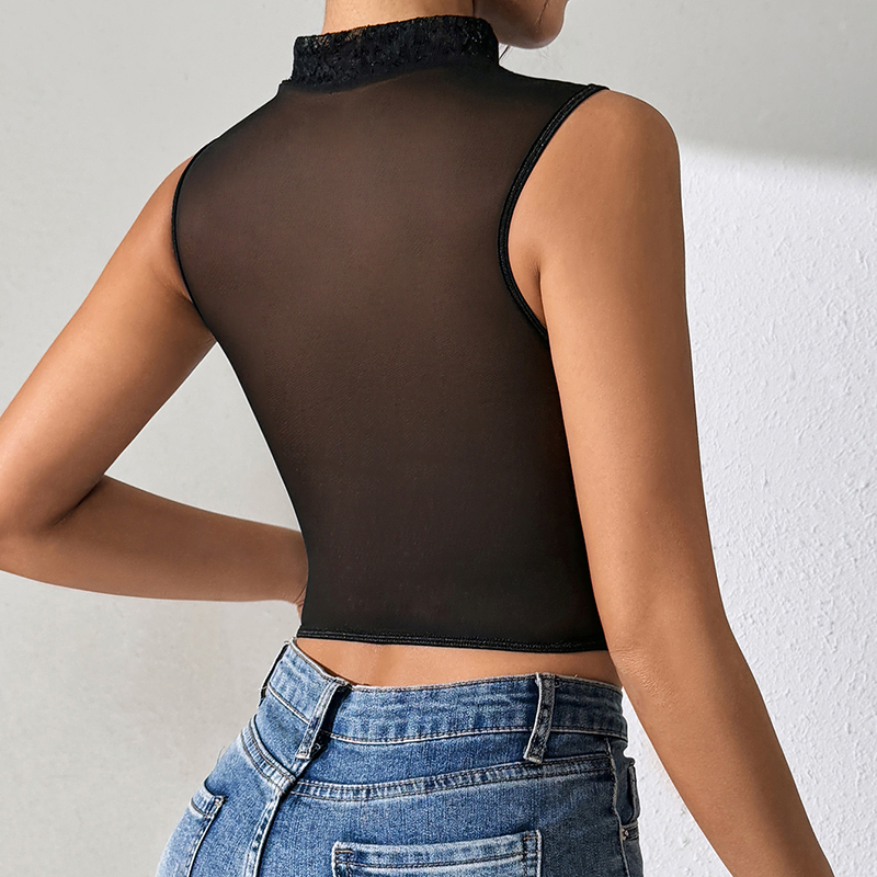 Women Sheer Mesh Boned Corset  - Corset Top Boned บทวิจารณ์และราคา