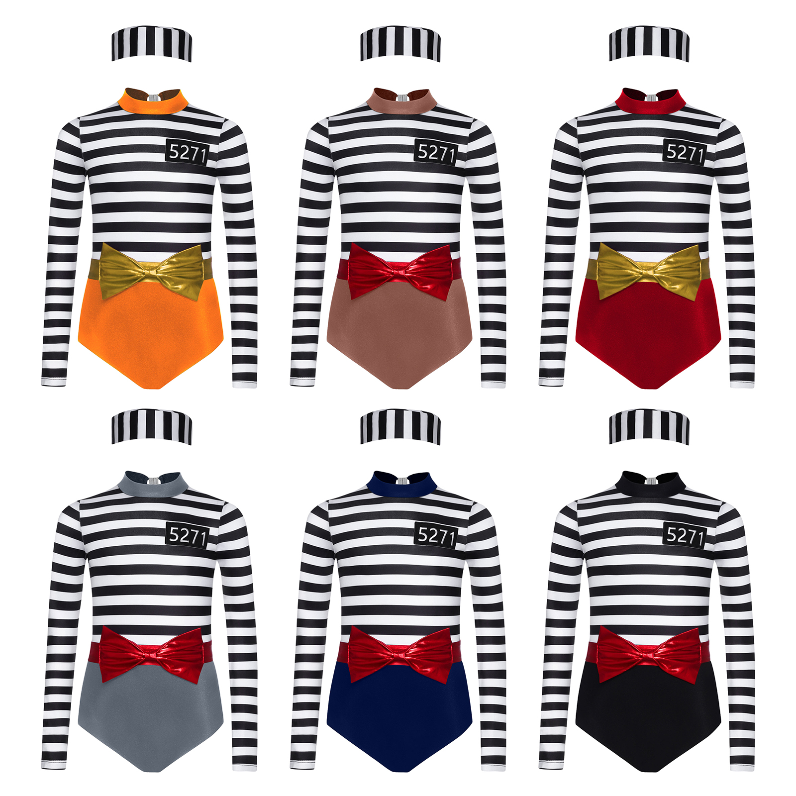 Teen Girls Halloween Prisoner  - Turtleneck Bodysuit บทวิจารณ์และราคา