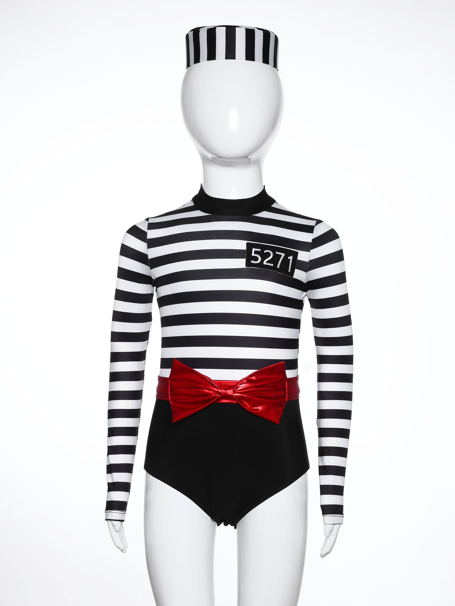 Teen Girls Halloween Prisoner  - Turtleneck Bodysuit บทวิจารณ์และราคา