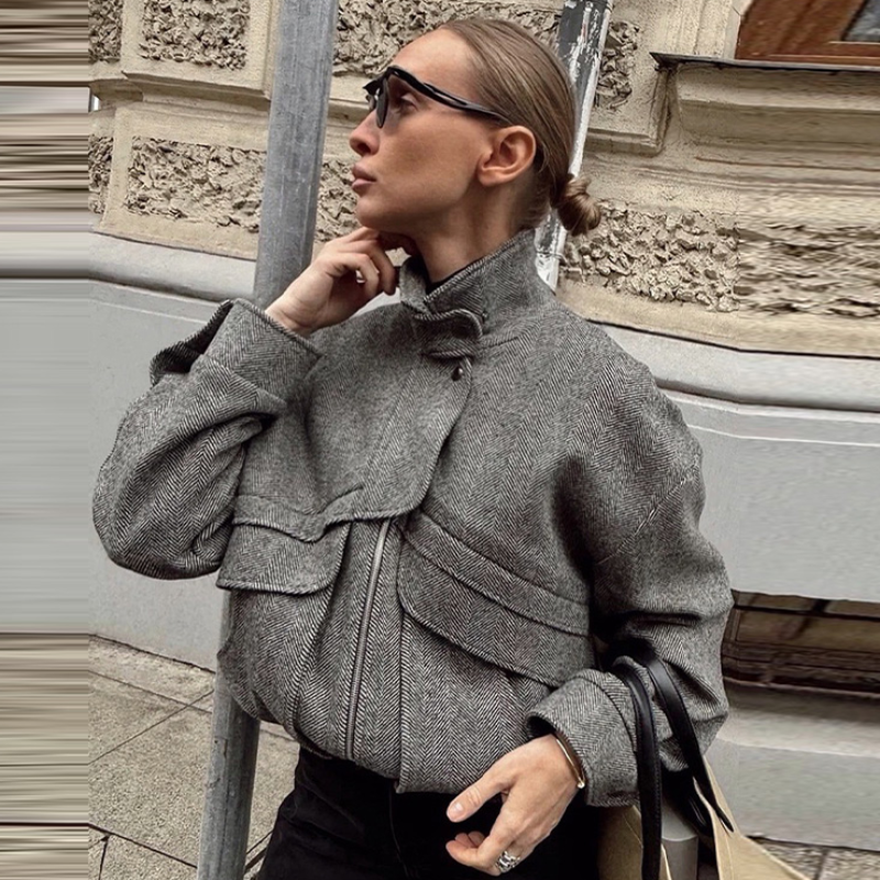 Chic Stylish Coat Stand-collar - Women'S Fashion Trends Fall 2025 บทวิจารณ์และราคา