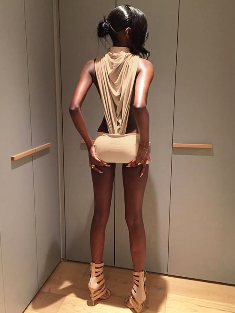 Weird Puss Sexy Side Hollow 2  - Turtleneck Bodysuit บทวิจารณ์และราคา