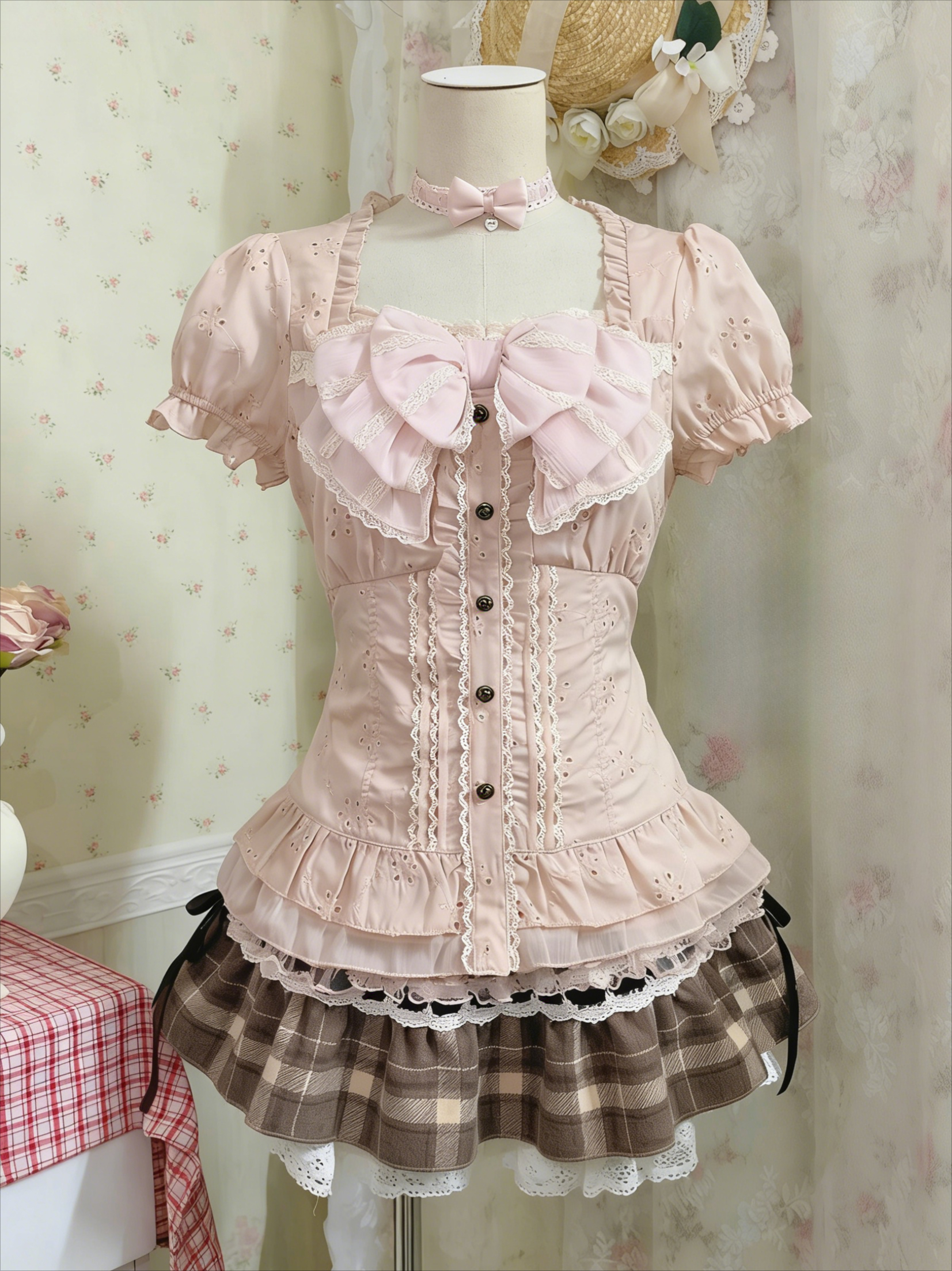 Japanese Sweet Three Piece Set - Lace Trim Cami บทวิจารณ์และราคา