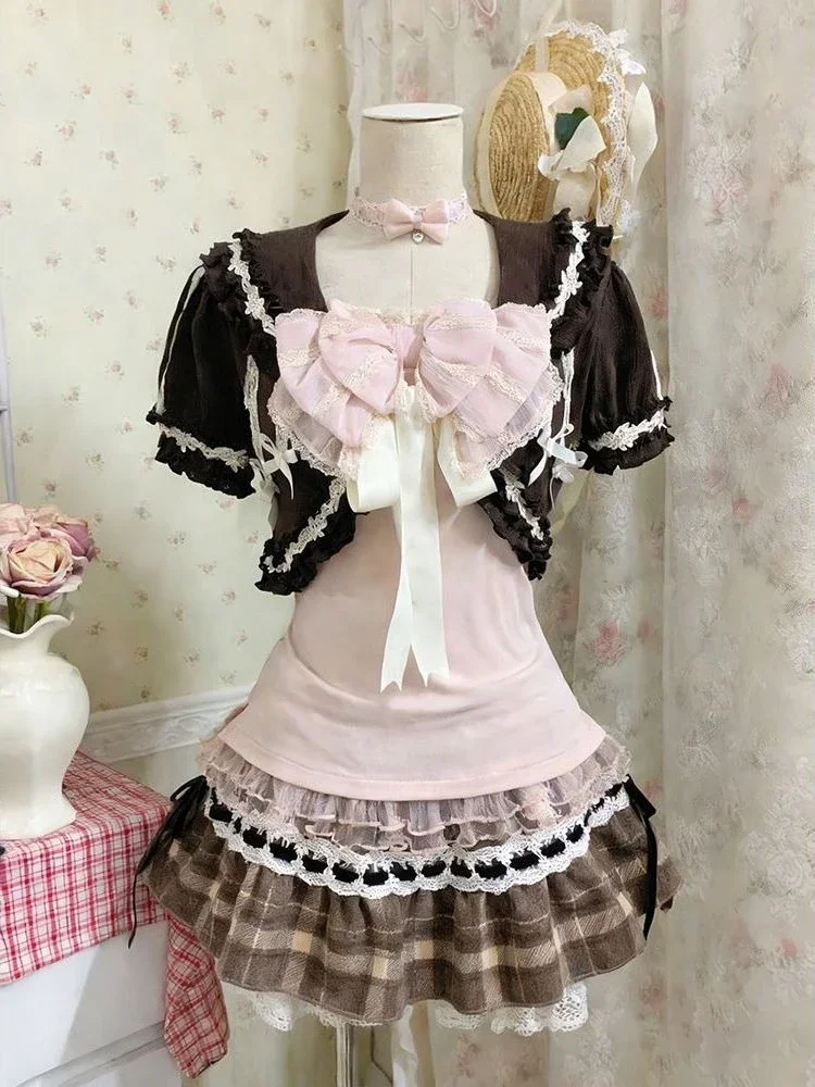 Sweet Lolita Vintage Suits Wom - Corset Top Boned บทวิจารณ์และราคา