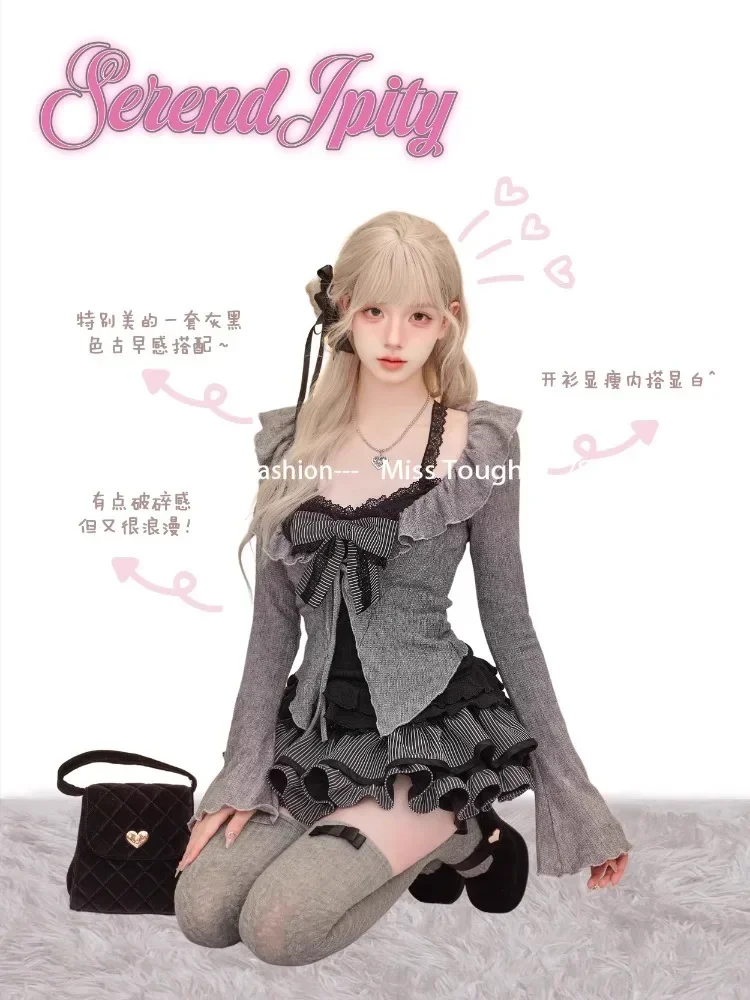 Sweet Lolita Vintage Suits Wom - Corset Top Boned บทวิจารณ์และราคา